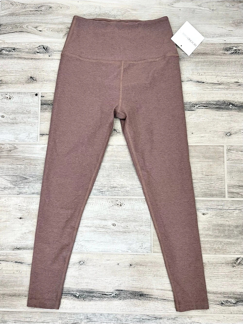 Beyond Yoga Spacedye Caught In The Midi Rosey Taupe Heather Leggings